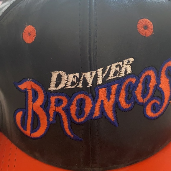 Denver Broncos genuine leather cap! NWT - Picture 2 of 10